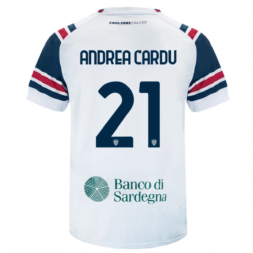 Danxen Women Giovanni Andrea Cardu #21 White Red Green Away Jersey 2026/27 T-Shirt