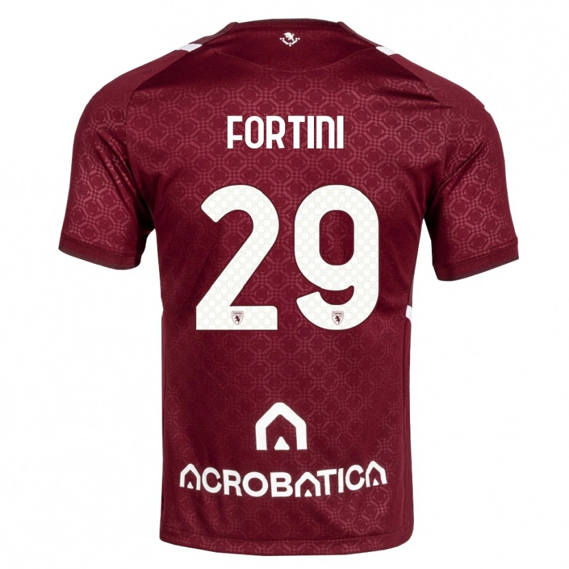Danxen Kid Niccolò Fortini #29 Burgundy White Home Jersey 2026/27 T-Shirt