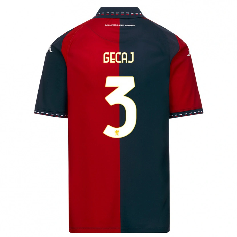 Danxen Kid Kris Gecaj #3 Red Black White Home Jersey 2026/27 T-Shirt