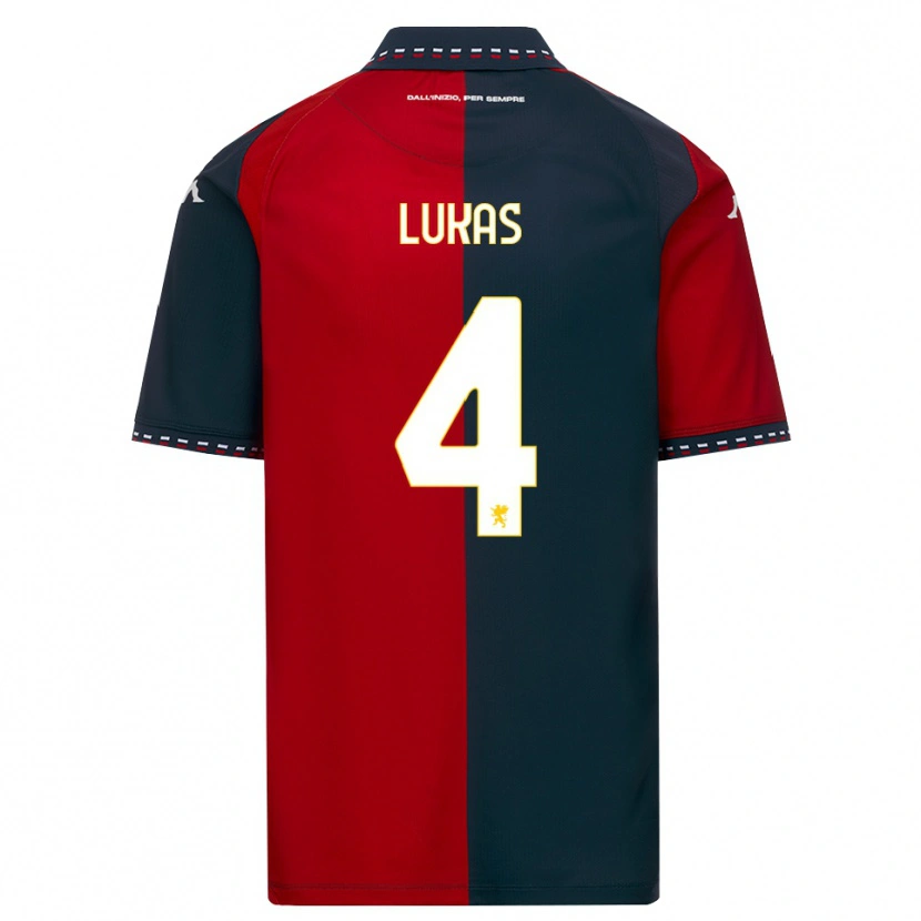 Danxen Kid Deividas Lukas #4 Red Black White Home Jersey 2026/27 T-Shirt