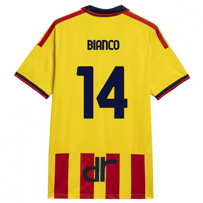 Danxen Kid Gioele Bianco #14 Yellow Red Home Jersey 2026/27 T-Shirt