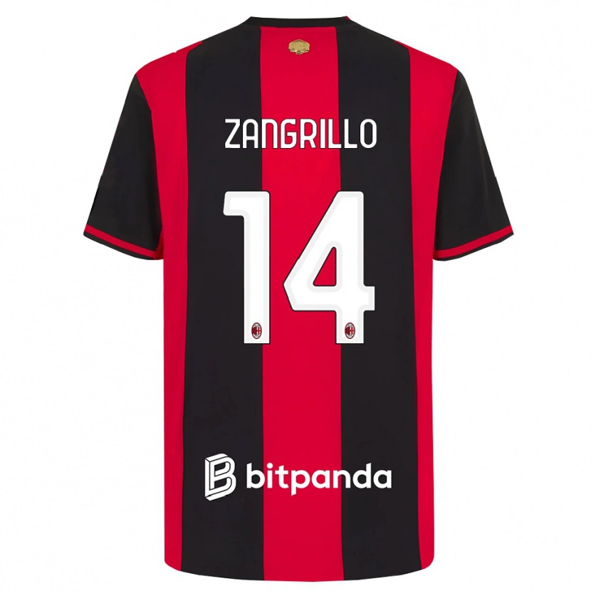 Danxen Kid Giacomo Zangrillo #14 Red Black White Home Jersey 2026/27 T-Shirt