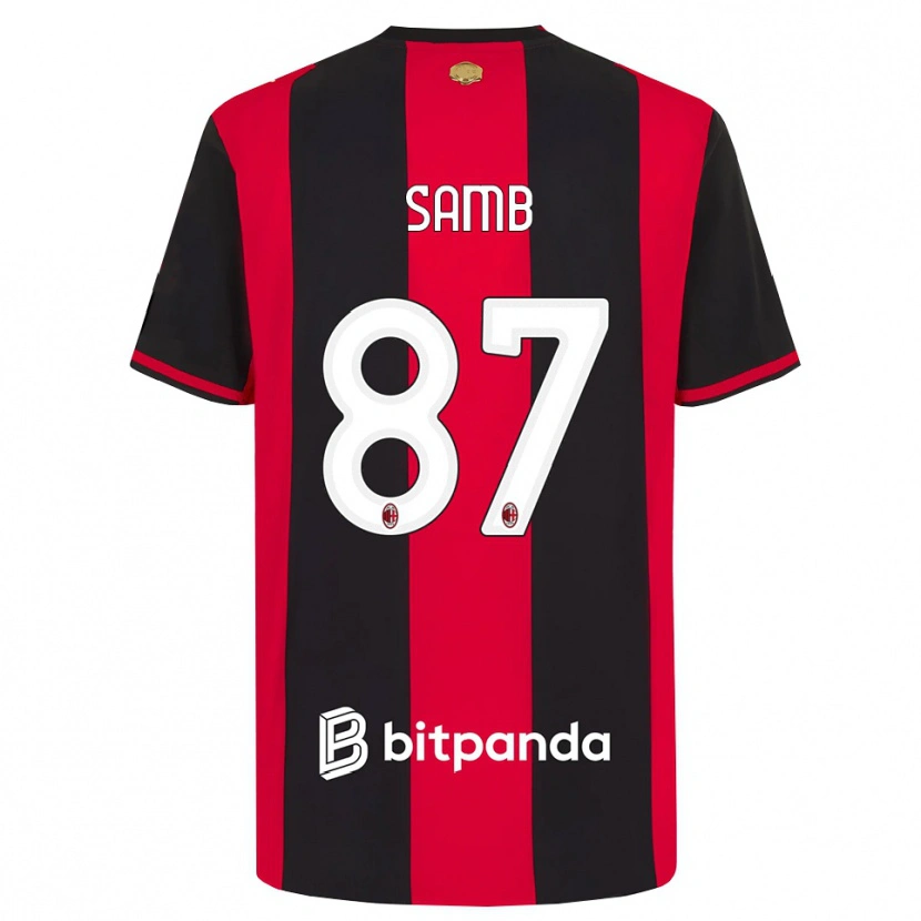Danxen Kid Ablaye Samb #87 Red Black White Home Jersey 2026/27 T-Shirt