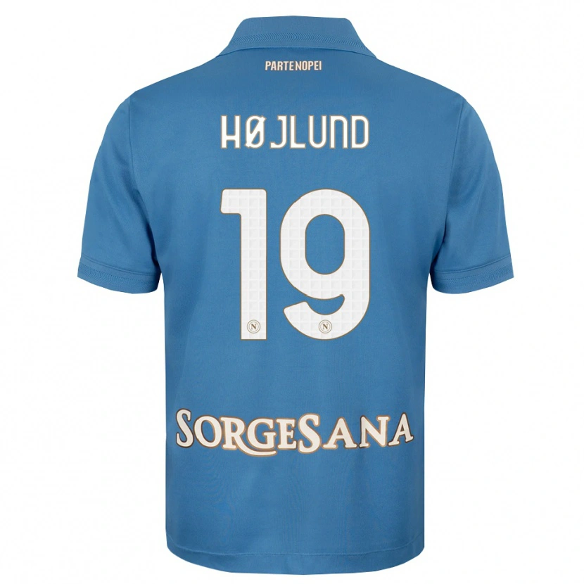 Danxen Kid Rasmus Højlund #19 Haze Blue White Home Jersey 2026/27 T-Shirt