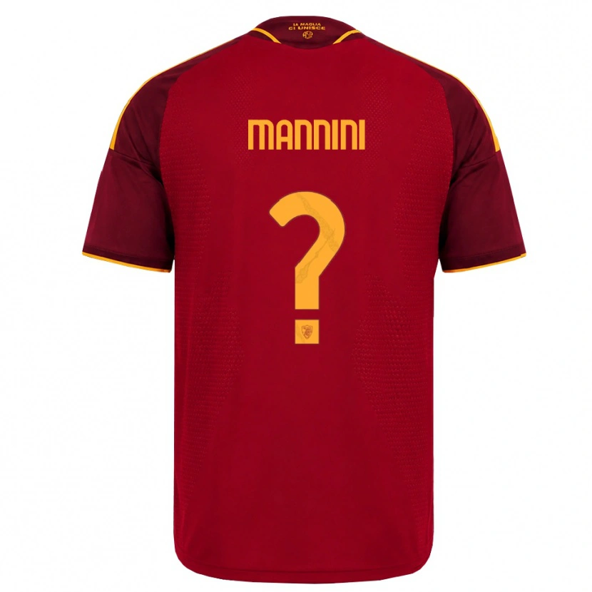 Danxen Kid Mattia Mannini #0 Red Golden Yellow Home Jersey 2026/27 T-Shirt