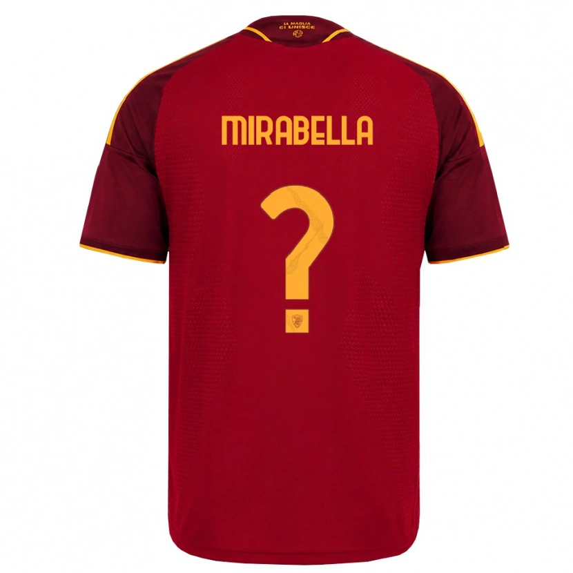 Danxen Kid Mattia Mirabella #0 Red Golden Yellow Home Jersey 2026/27 T-Shirt