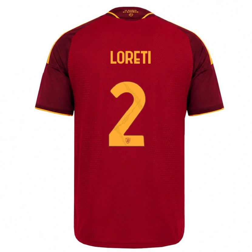 Danxen Kid Mirko Loreti #2 Red Golden Yellow Home Jersey 2026/27 T-Shirt