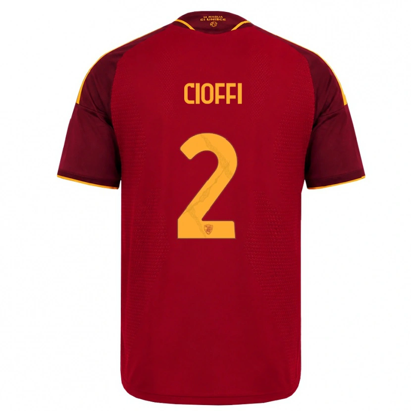 Danxen Kid Cristian Cioffi #2 Red Golden Yellow Home Jersey 2026/27 T-Shirt