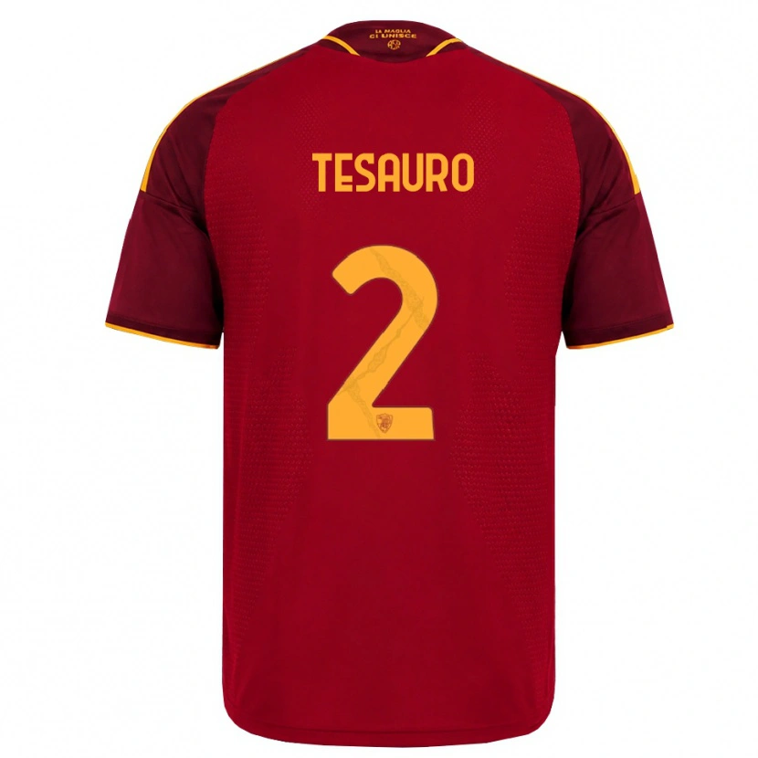 Danxen Kid Emanuele Tesauro #2 Red Golden Yellow Home Jersey 2026/27 T-Shirt