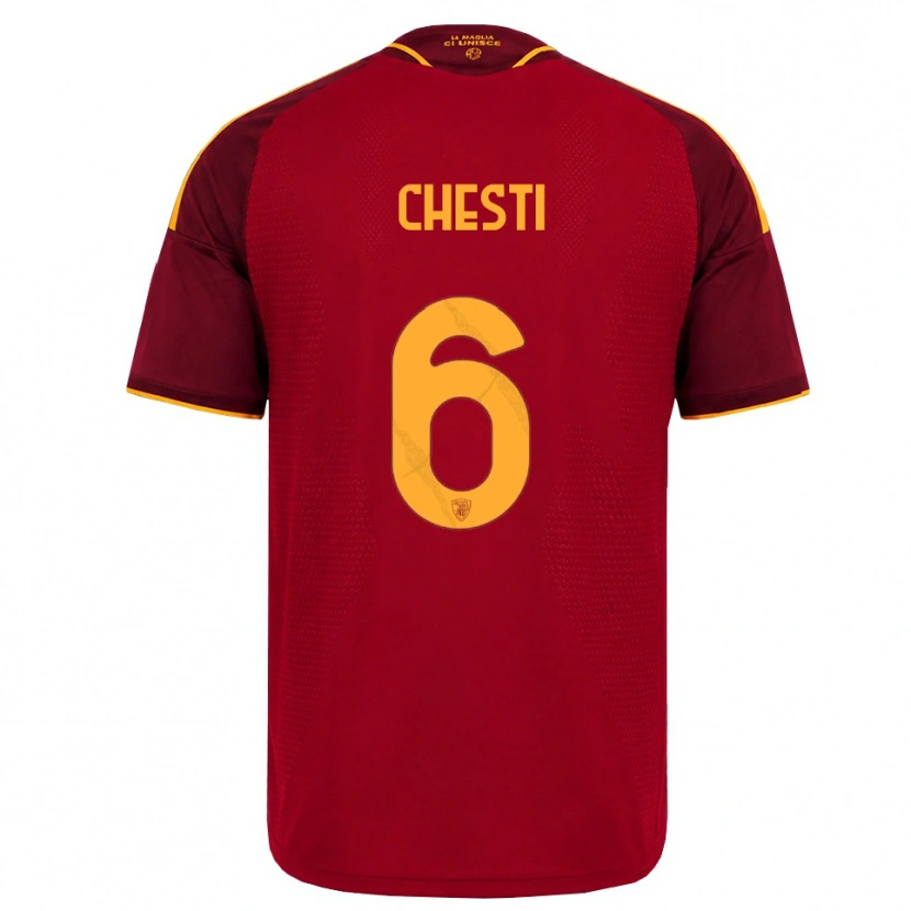 Danxen Kid Francesco Chesti #6 Red Golden Yellow Home Jersey 2026/27 T-Shirt