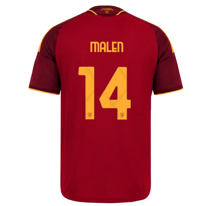 Danxen Kid Donyell Malen #14 Red Golden Yellow Home Jersey 2026/27 T-Shirt