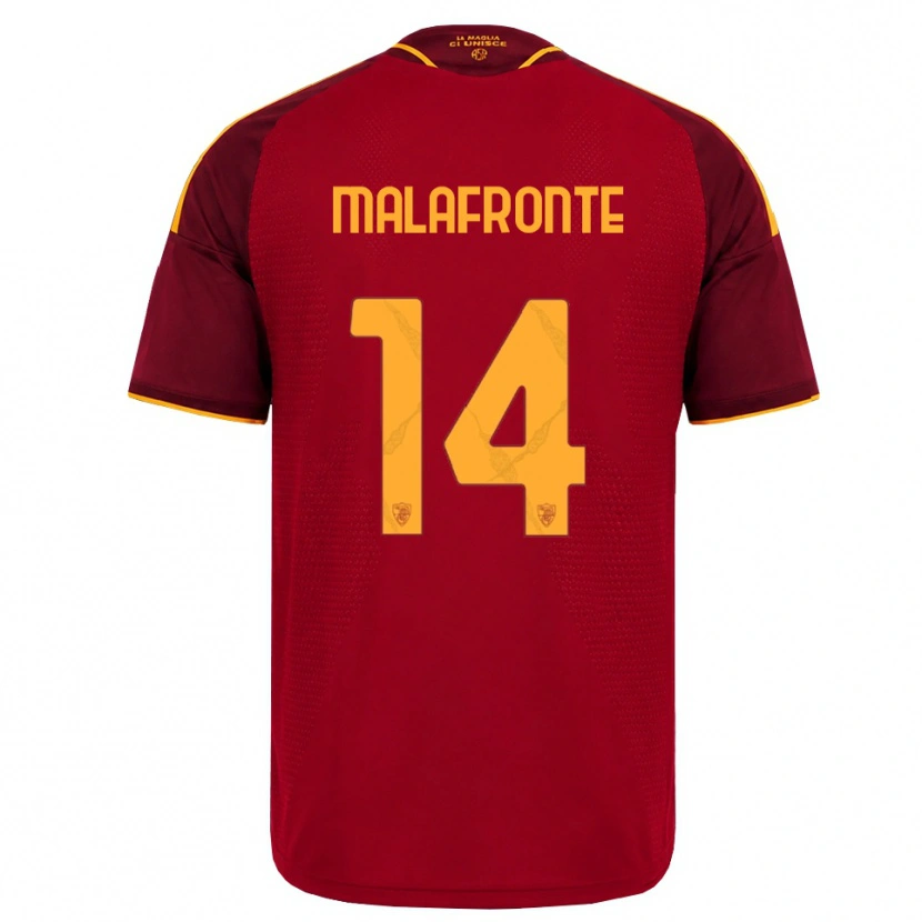 Danxen Kid Matteo Malafronte #14 Red Golden Yellow Home Jersey 2026/27 T-Shirt