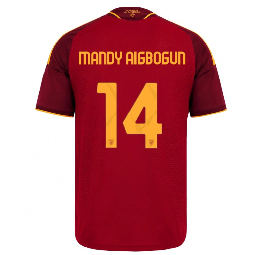 Danxen Kid Eseosa Mandy Aigbogun #14 Red Golden Yellow Home Jersey 2026/27 T-Shirt