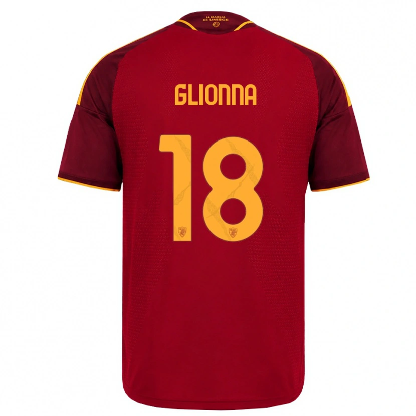 Danxen Kid Benedetta Glionna #18 Red Golden Yellow Home Jersey 2026/27 T-Shirt