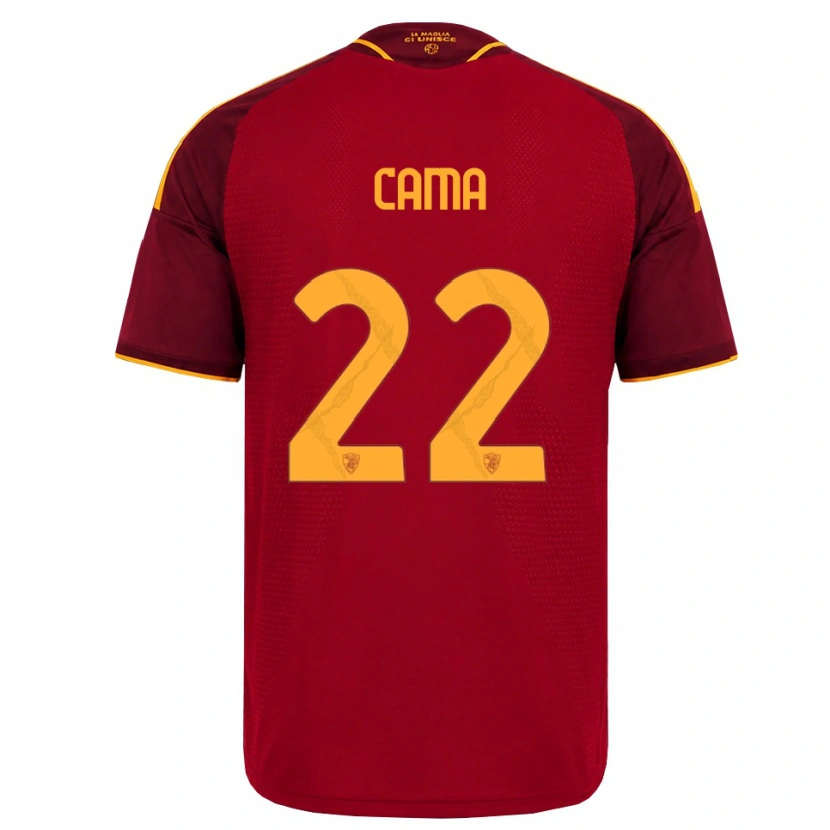 Danxen Kid Cristian Cama #22 Red Golden Yellow Home Jersey 2026/27 T-Shirt