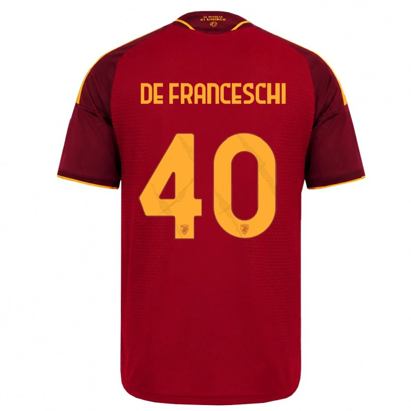 Danxen Kid Leonardo De Franceschi #40 Red Golden Yellow Home Jersey 2026/27 T-Shirt