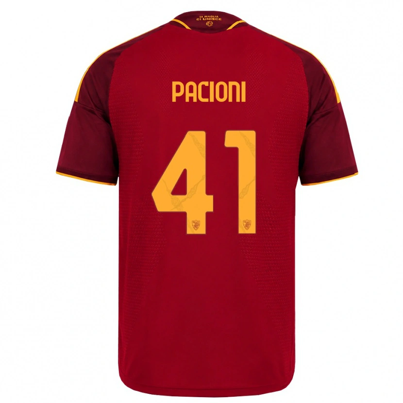 Danxen Kid Eleonora Pacioni #41 Red Golden Yellow Home Jersey 2026/27 T-Shirt