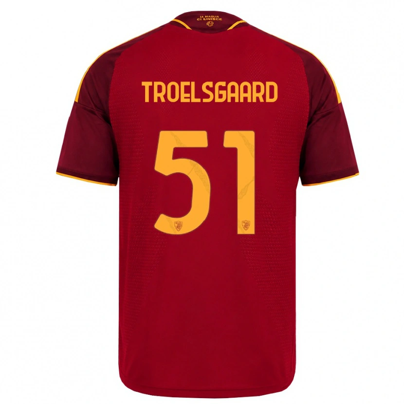 Danxen Kid Sanne Troelsgaard #51 Red Golden Yellow Home Jersey 2026/27 T-Shirt