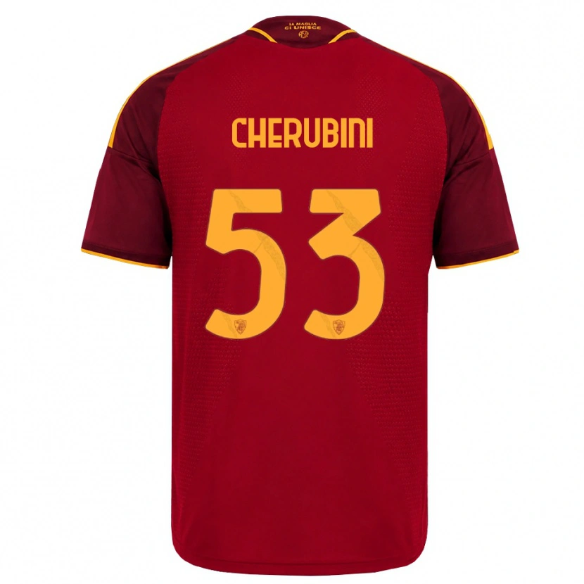 Danxen Kid Martina Cherubini #53 Red Golden Yellow Home Jersey 2026/27 T-Shirt