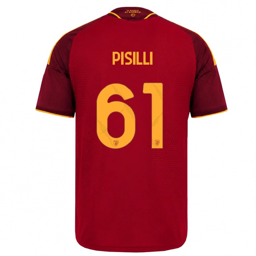 Danxen Kid Niccolò Pisilli #61 Red Golden Yellow Home Jersey 2026/27 T-Shirt
