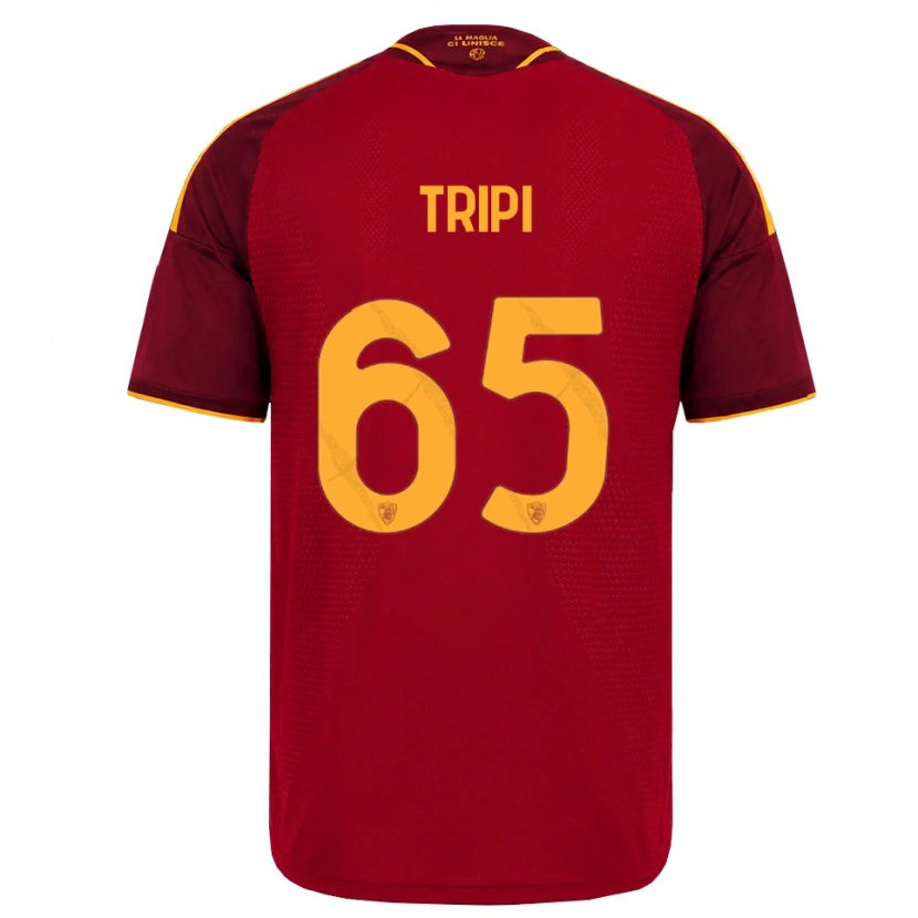 Danxen Kid Filippo Tripi #65 Red Golden Yellow Home Jersey 2026/27 T-Shirt