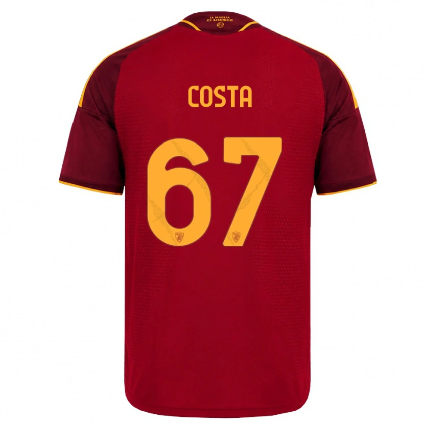 Danxen Kid João Costa #67 Red Golden Yellow Home Jersey 2026/27 T-Shirt
