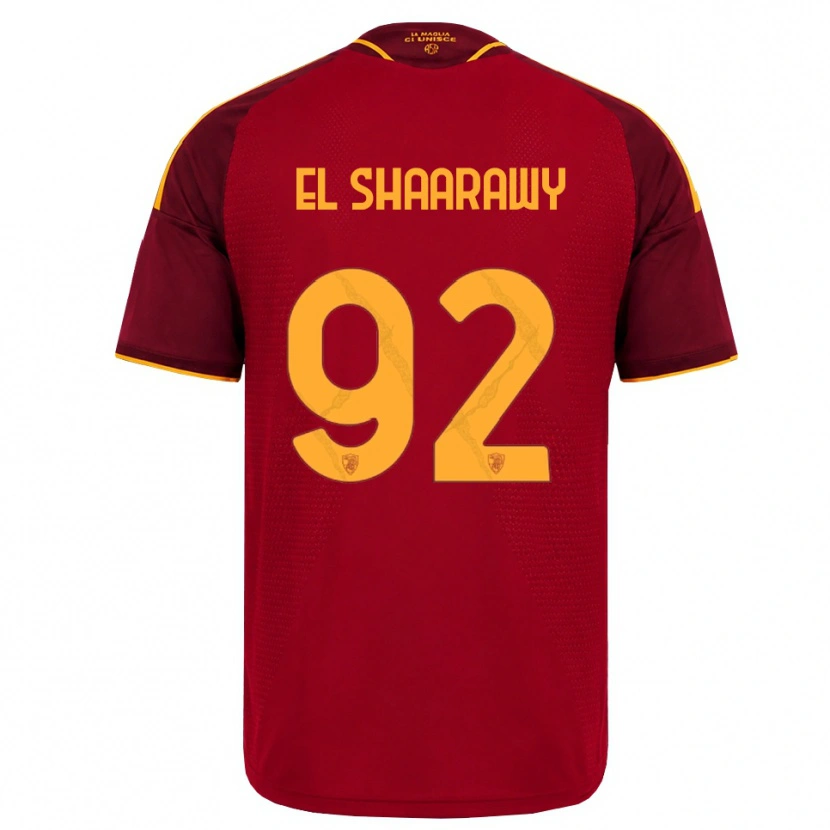Danxen Kid Stephan El Shaarawy #92 Red Golden Yellow Home Jersey 2026/27 T-Shirt