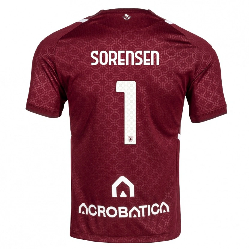 Danxen Kid Ben Sørensen #1 Burgundy White Home Jersey 2026/27 T-Shirt