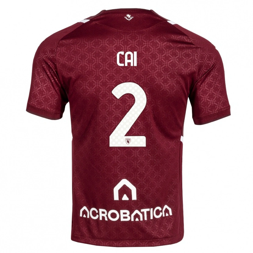 Danxen Kid Federico Cai #2 Burgundy White Home Jersey 2026/27 T-Shirt