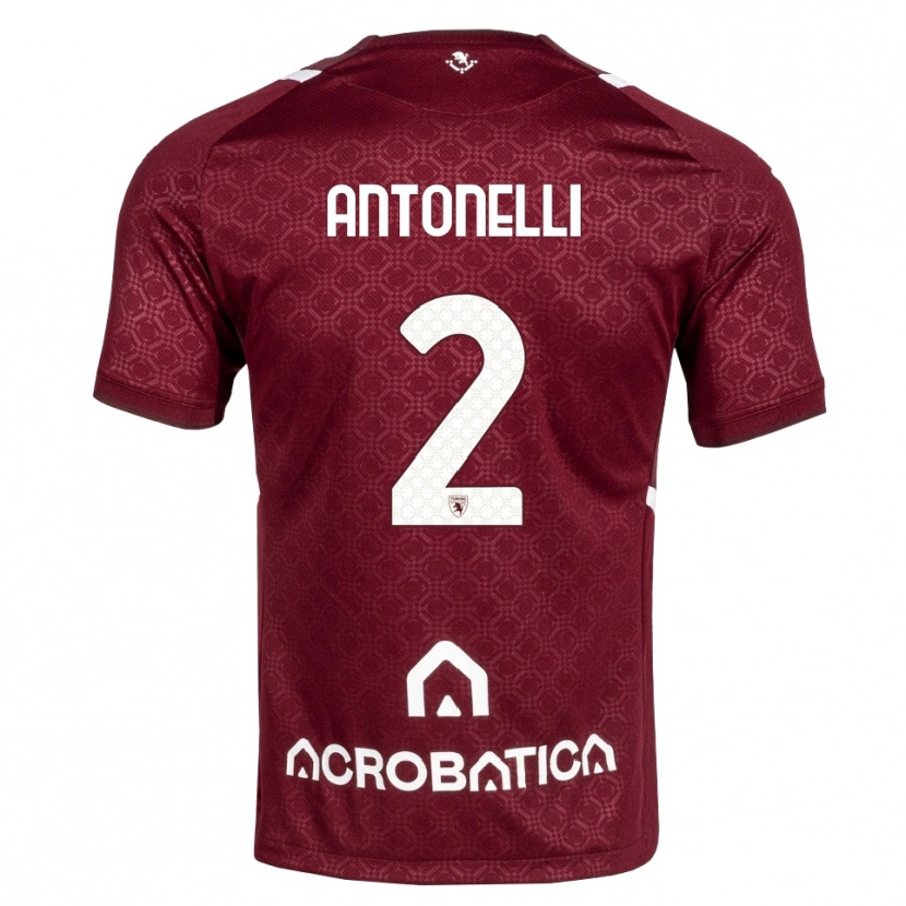 Danxen Kid Moise Antonelli #2 Burgundy White Home Jersey 2026/27 T-Shirt