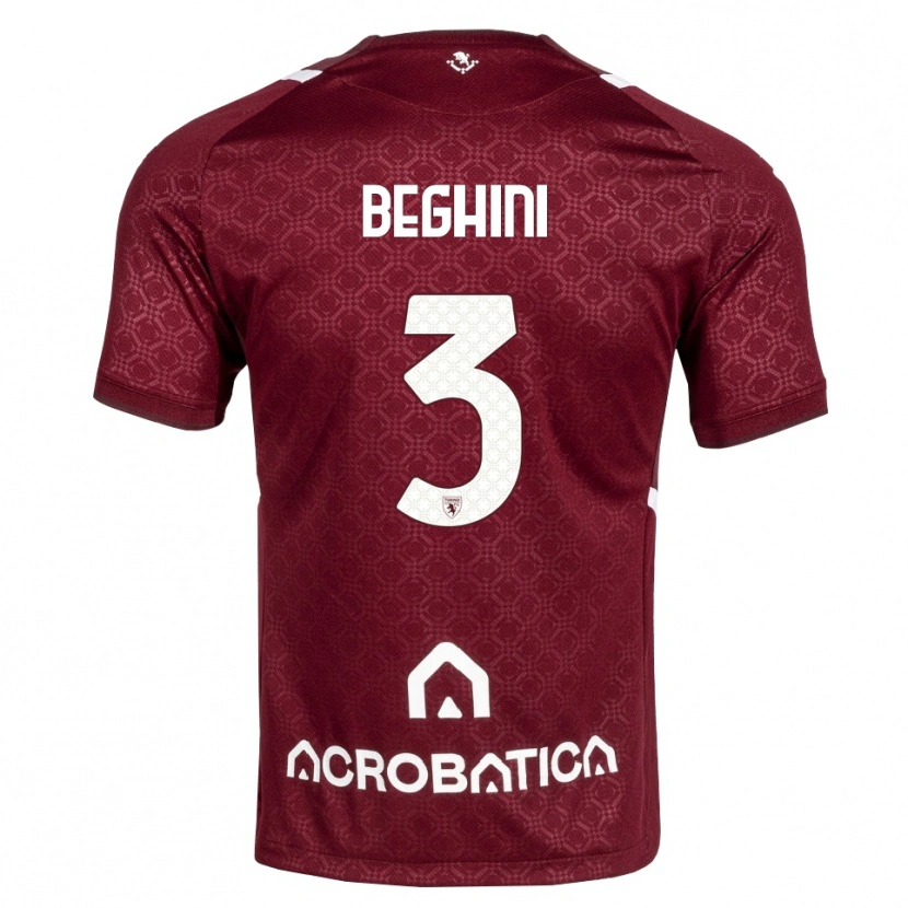 Danxen Kid Giulia Beghini #3 Burgundy White Home Jersey 2026/27 T-Shirt