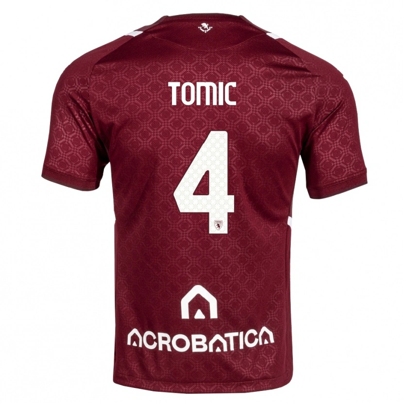 Danxen Kid Luka Tomic #4 Burgundy White Home Jersey 2026/27 T-Shirt