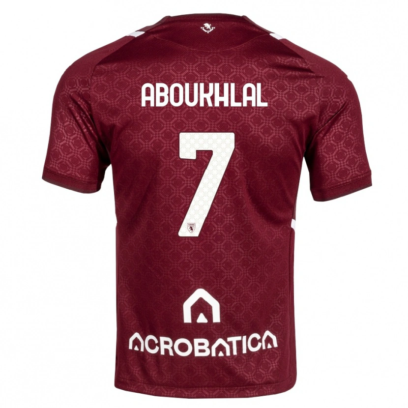 Danxen Kid Zakaria Aboukhlal #7 Burgundy White Home Jersey 2026/27 T-Shirt
