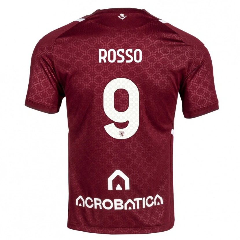 Danxen Kid Eleonora Rosso #9 Burgundy White Home Jersey 2026/27 T-Shirt