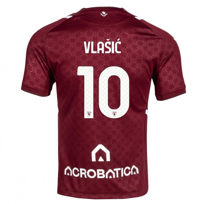 Danxen Kid Nikola Vlašić #10 Burgundy White Home Jersey 2026/27 T-Shirt