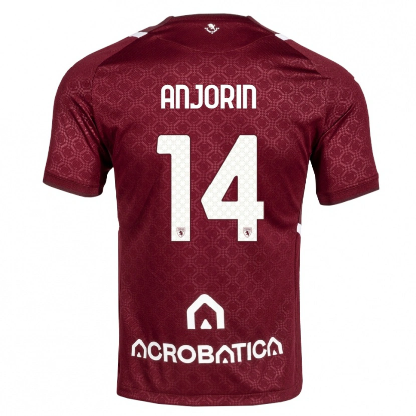 Danxen Kid Tino Anjorin #14 Burgundy White Home Jersey 2026/27 T-Shirt
