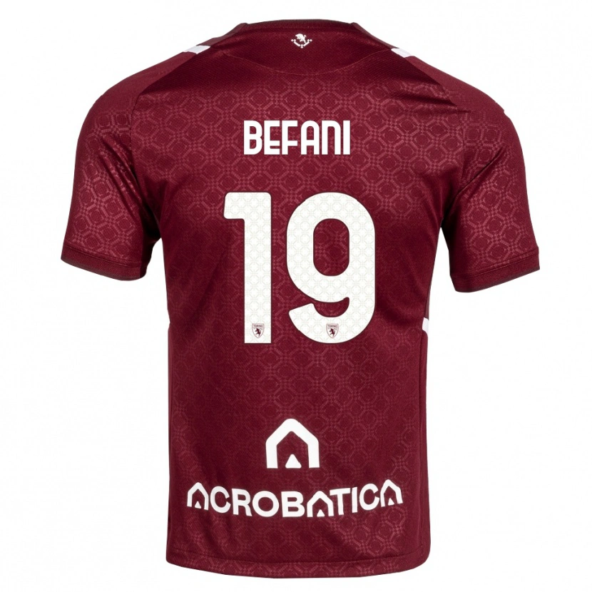 Danxen Kid Lorenzo Befani #19 Burgundy White Home Jersey 2026/27 T-Shirt