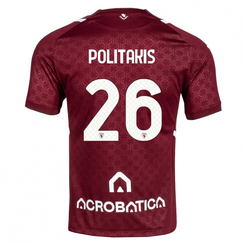 Danxen Kid Grigorios Politakis #26 Burgundy White Home Jersey 2026/27 T-Shirt