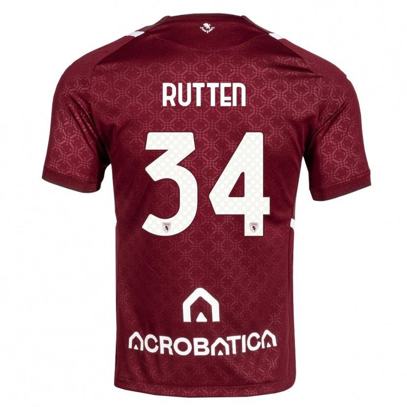 Danxen Kid Jill Rutten #34 Burgundy White Home Jersey 2026/27 T-Shirt