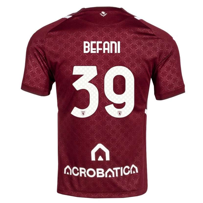 Danxen Kid Haron Befani #39 Burgundy White Home Jersey 2026/27 T-Shirt