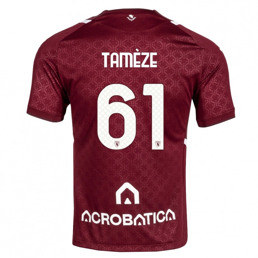 Danxen Kid Adrien Tamèze #61 Burgundy White Home Jersey 2026/27 T-Shirt