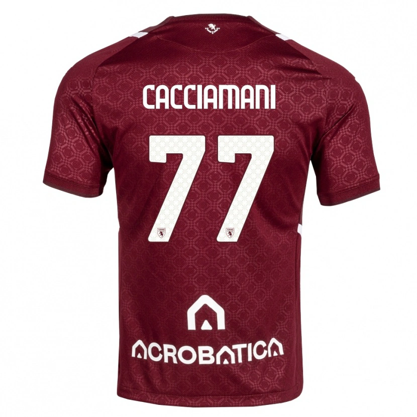Danxen Kid Alessio Cacciamani #77 Burgundy White Home Jersey 2026/27 T-Shirt