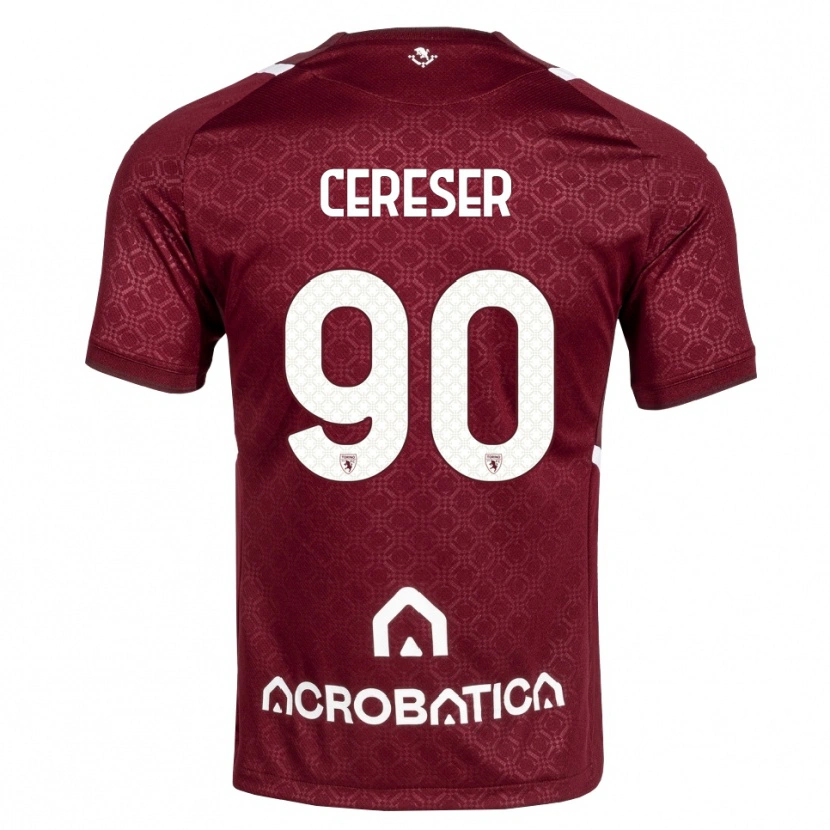 Danxen Kid Francesco Cereser #90 Burgundy White Home Jersey 2026/27 T-Shirt