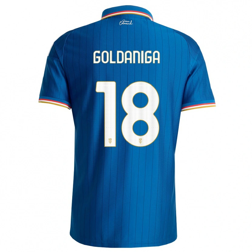 Danxen Kid Edoardo Goldaniga #18 Blue White Red Home Jersey 2026/27 T-Shirt
