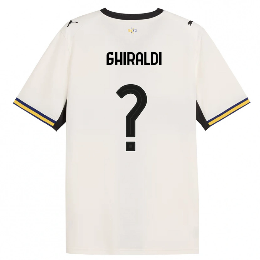 Danxen Kid Cesare Ghiraldi #0 Off-White Black Yellow Home Jersey 2026/27 T-Shirt
