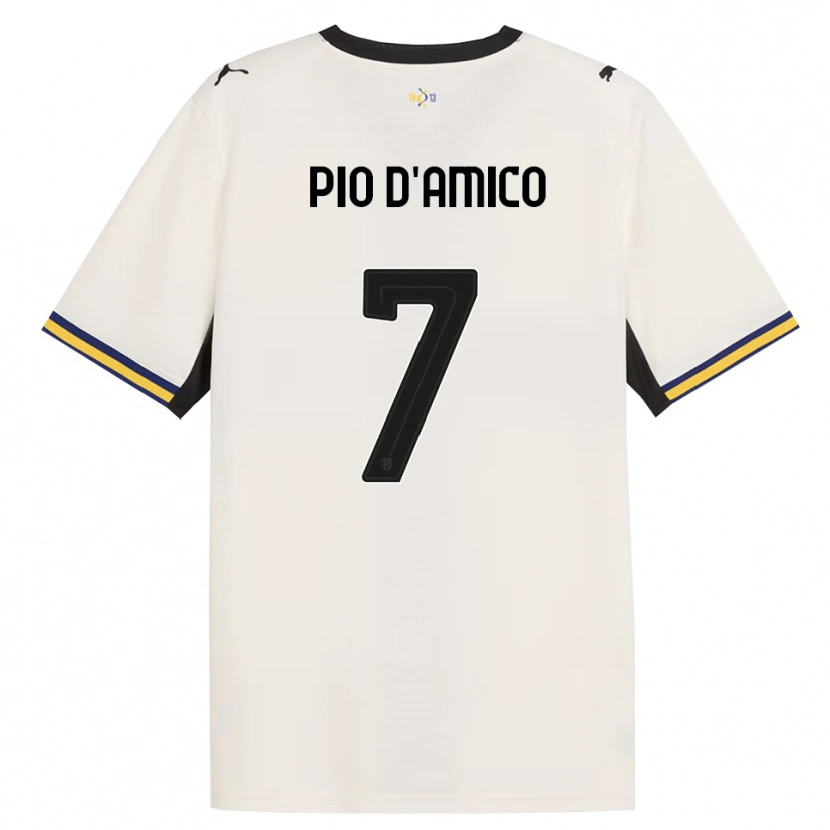 Danxen Kid Dario Pio D'amico #7 Off-White Black Yellow Home Jersey 2026/27 T-Shirt