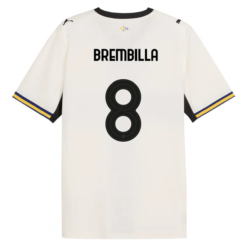 Danxen Kid Cristiano Brembilla #8 Off-White Black Yellow Home Jersey 2026/27 T-Shirt