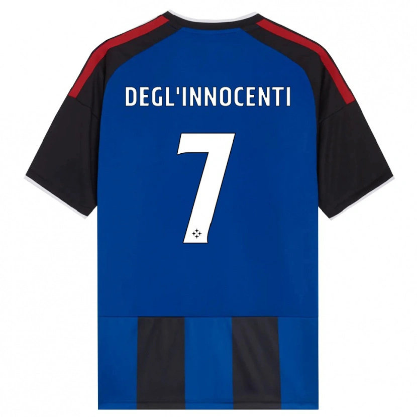 Danxen Kid Tommaso Degl'innocenti #7 Black Red White Blue Home Jersey 2026/27 T-Shirt