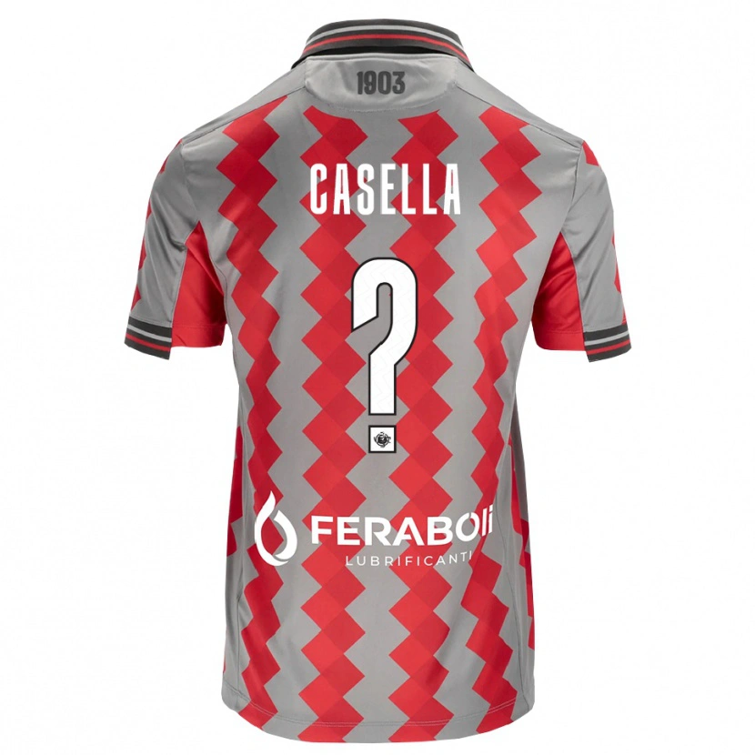 Danxen Kid Mattia Casella #0 Grey Red White Home Jersey 2026/27 T-Shirt