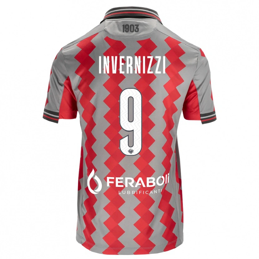 Danxen Kid Leonardo Invernizzi #9 Grey Red White Home Jersey 2026/27 T-Shirt